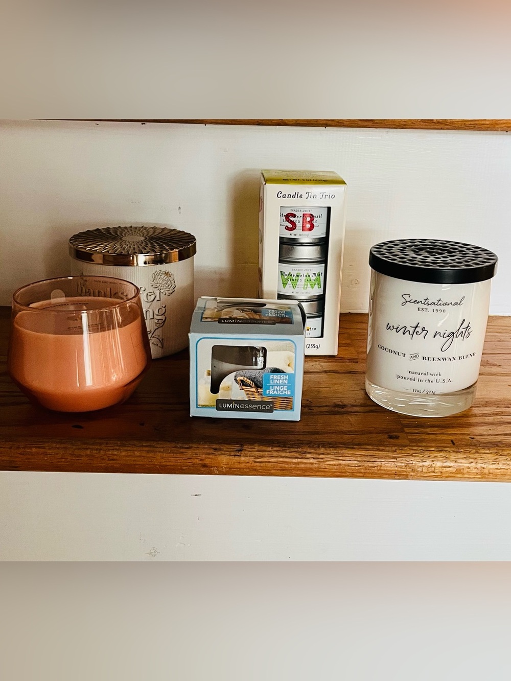 7 NEW scented candles for home/gifts.Yankee Candle,Trader Joe’s.Bath & Body etc